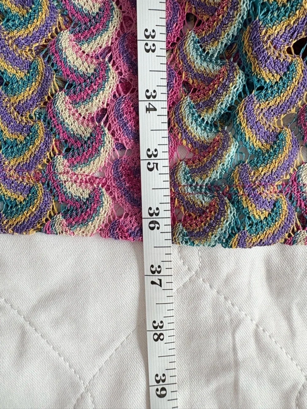 G By Giuliana Black Label Colorful Knit Open Front Cardigan